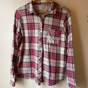 Just Be Plaid Shirt with Red and Blue